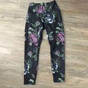Flower pattern lulu lemon leggings